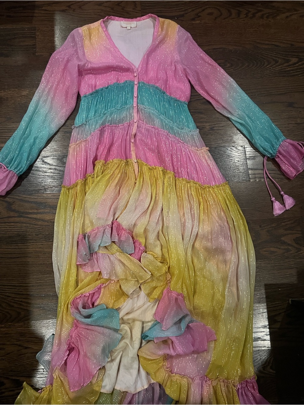 Rococo Sand Pink and Cream Lightweight Dress